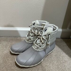 Sperry’s topsider saltwater Gray and Cream Duck Boots